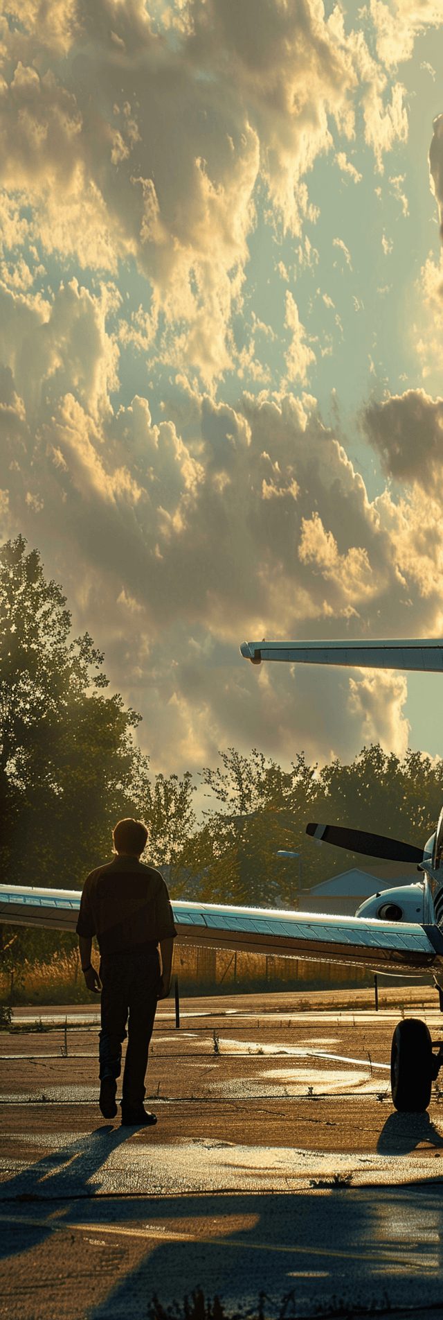 A private pilot performs a preflight inspection.