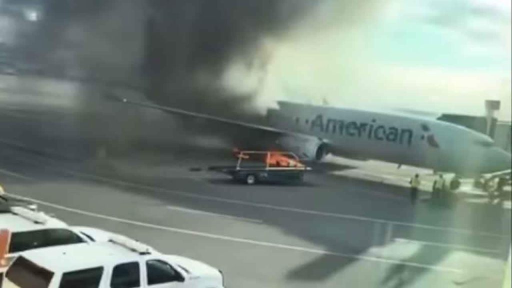AA Flight on Fire in Denver