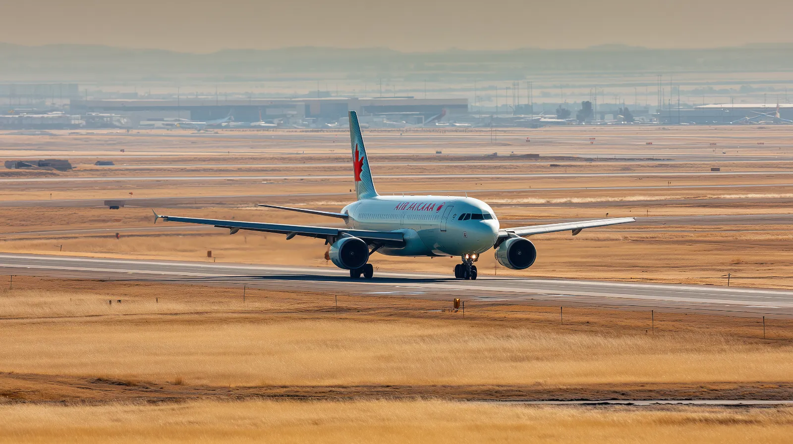 Air Canada BD500 Return to Denver Air Canada Airbus Canada BD500 on the airfield at Denver International Airport after a return to the airport