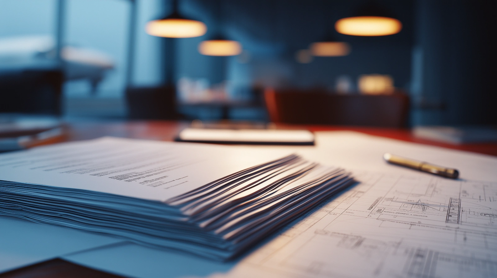 Aviation legal team reviewing aircraft documents and jurisdictional materials in a professional office setting